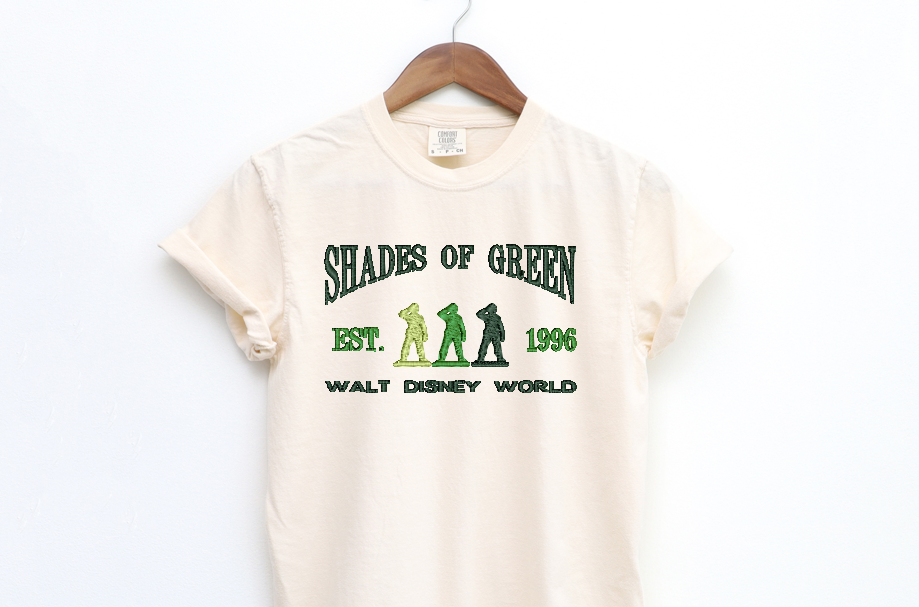 Shades of Green Embroidered Tee