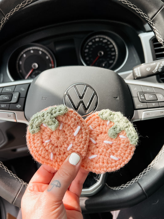 Strawberry Car Coasters