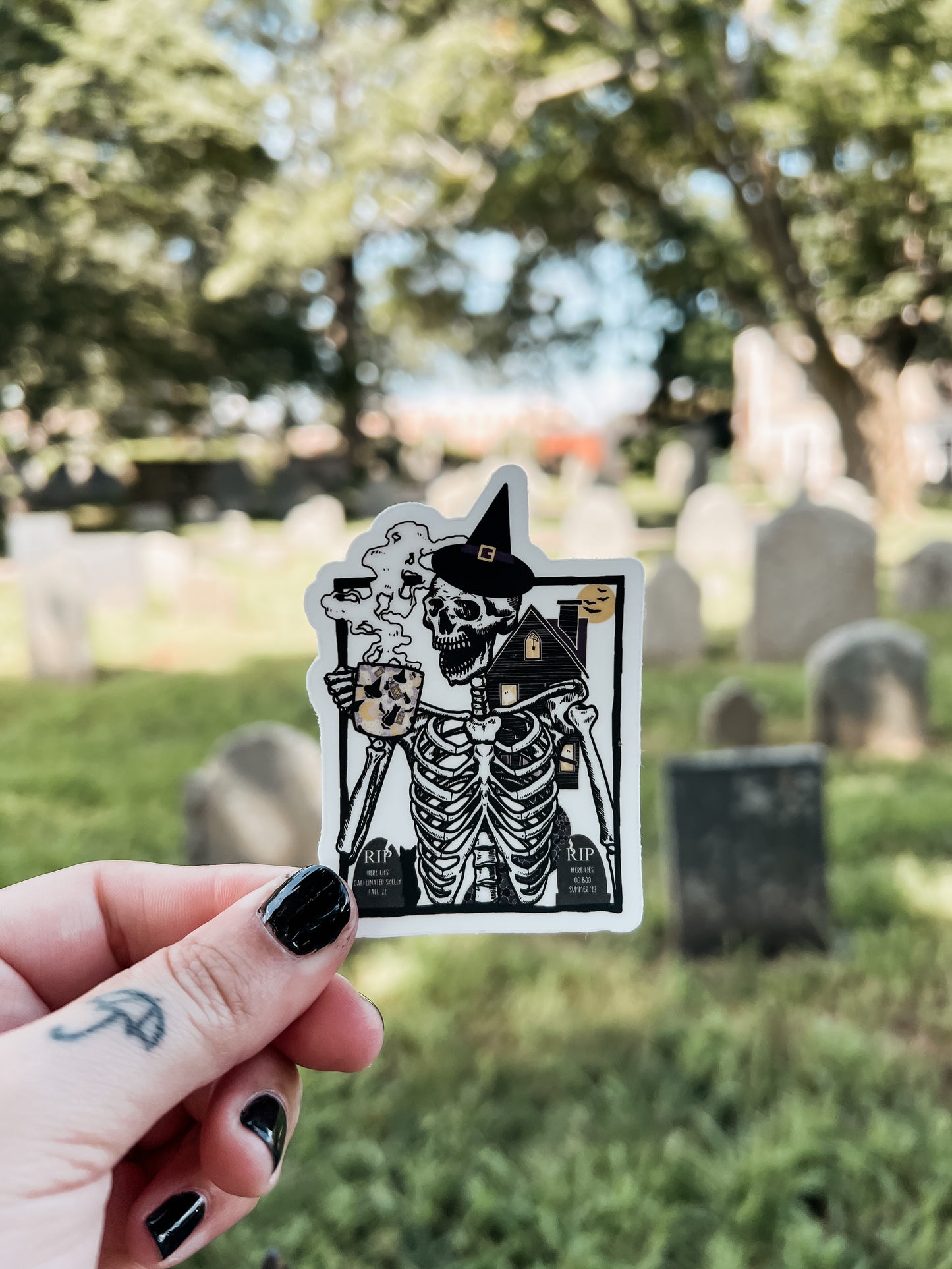 Spooky Scary Skelly Sticker