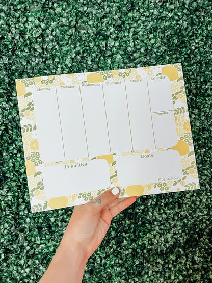 Lemon Weekly Planner Notepad
