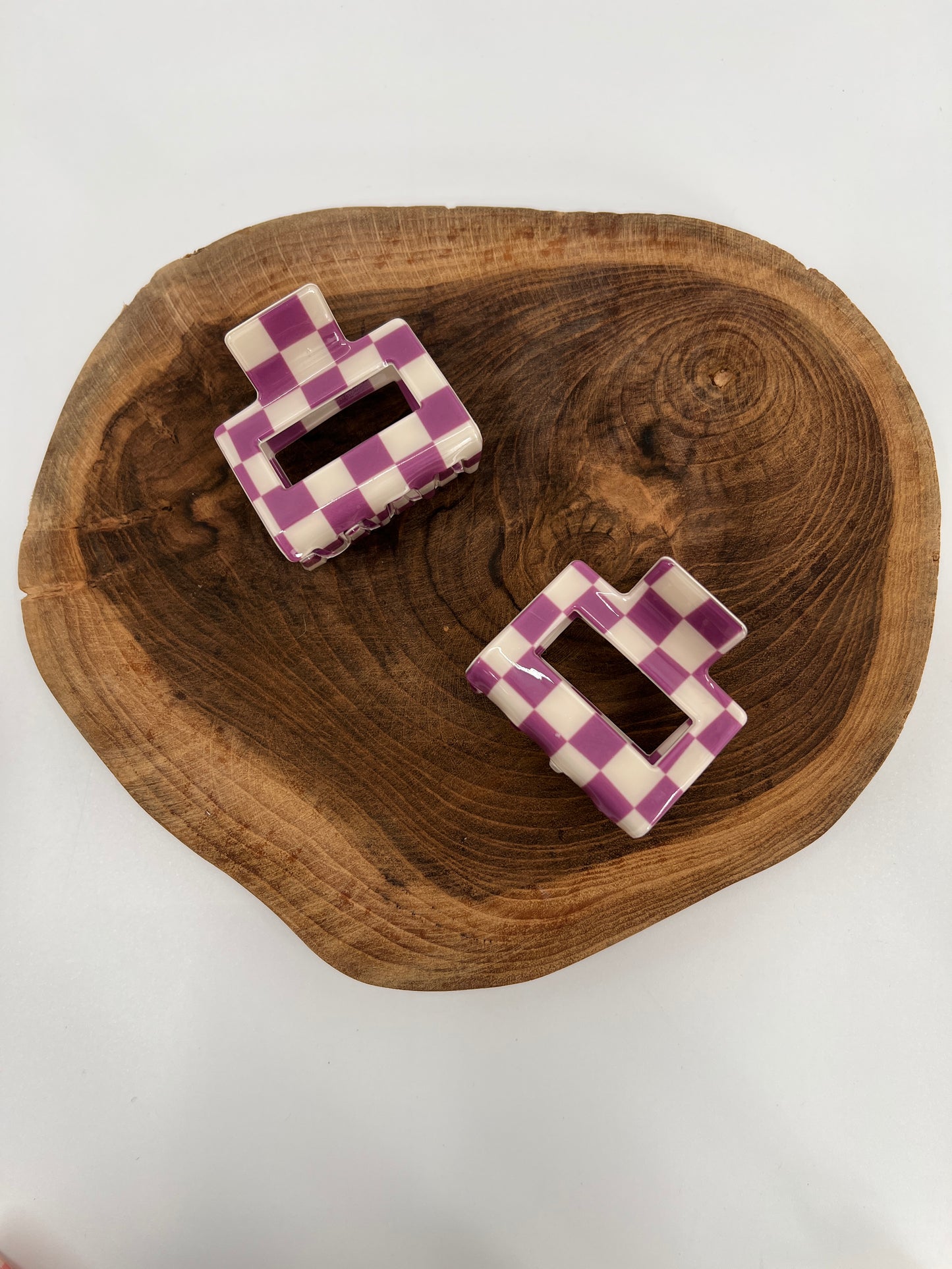Checkered Mini Claw Clip