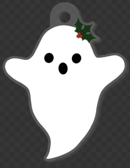 Boo the Christmas Ghost Keychain