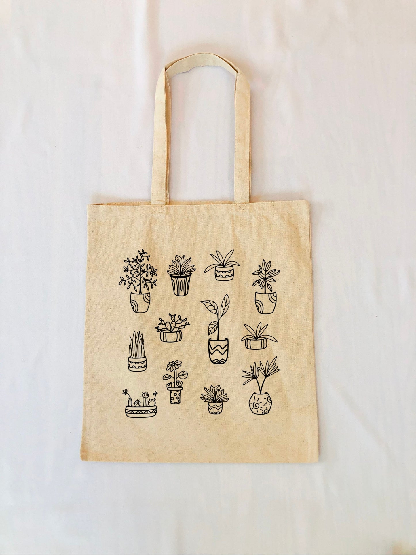Plant Doodle Tote Bag